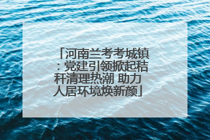 河南兰考考城镇：党建引领掀起秸秆清理热潮 助力人居环境焕新颜