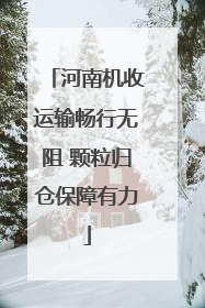 河南机收运输畅行无阻 颗粒归仓保障有力