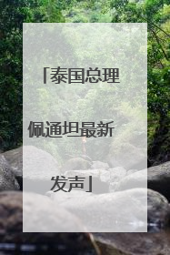 泰国总理佩通坦最新发声