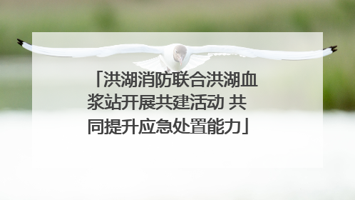 洪湖消防联合洪湖血浆站开展共建活动 共同提升应急处置能力