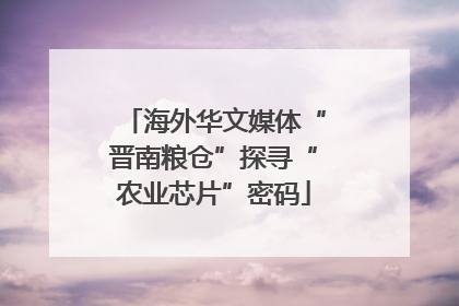 海外华文媒体“晋南粮仓”探寻“农业芯片”密码