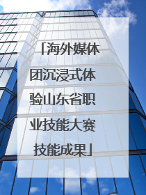海外媒体团沉浸式体验山东省职业技能大赛技能成果