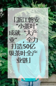 浙江磐安“小茶叶”成就“大产业”，全力打造50亿级茶叶全产业链