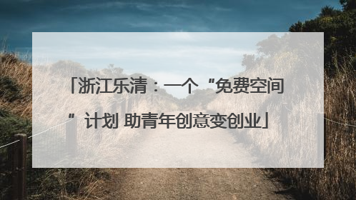 浙江乐清：一个“免费空间”计划 助青年创意变创业