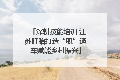 深耕技能培训 江苏盱眙打造“职”通车赋能乡村振兴