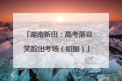 湖南新田：高考落幕 笑脸出考场（组图）