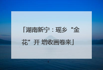 湖南新宁：瑶乡“金花”开 增收画卷来