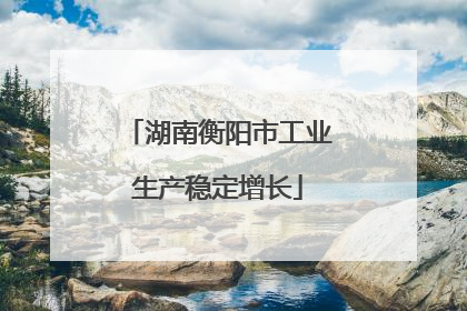 湖南衡阳市工业生产稳定增长