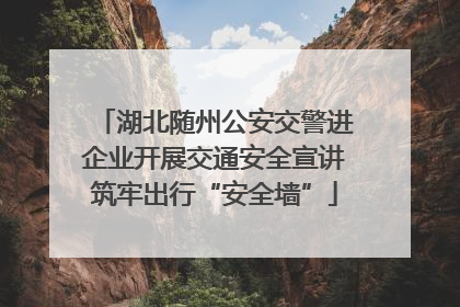 湖北随州公安交警进企业开展交通安全宣讲筑牢出行“安全墙”
