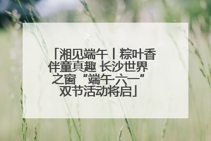 湘见端午丨粽叶香伴童真趣 长沙世界之窗“端午·六一”双节活动将启
