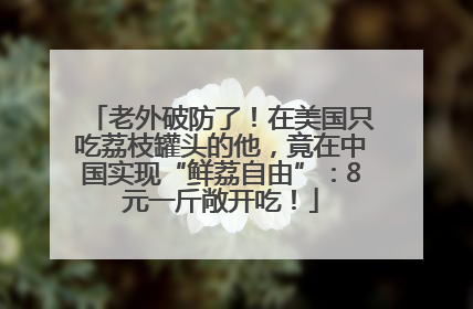 老外破防了！在美国只吃荔枝罐头的他，竟在中国实现“鲜荔自由”：8元一斤敞开吃！