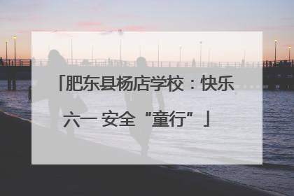 肥东县杨店学校：快乐六一 安全“童行”