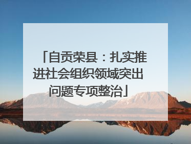 自贡荣县：扎实推进社会组织领域突出问题专项整治