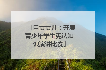 自贡贡井：开展青少年学生宪法知识演讲比赛