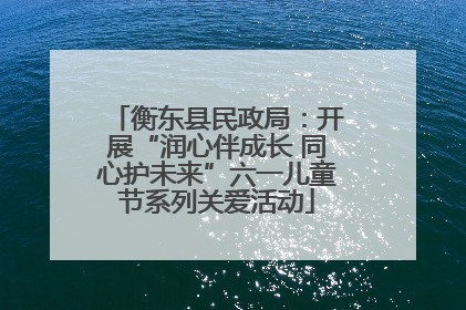 衡东县民政局：开展“润心伴成长 同心护未来”六一儿童节系列关爱活动