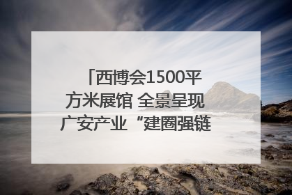 西博会1500平方米展馆 全景呈现广安产业“建圈强链”｜西博视界