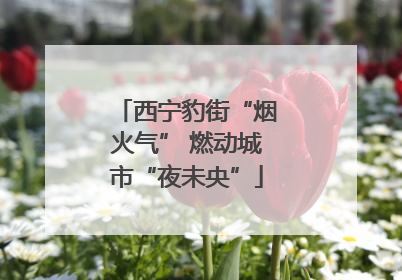 西宁豹街“烟火气” 燃动城市“夜未央”