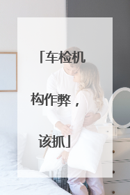 车检机构作弊，该抓