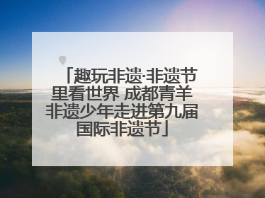趣玩非遗·非遗节里看世界 成都青羊非遗少年走进第九届国际非遗节