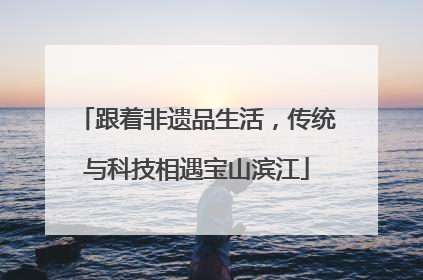 跟着非遗品生活，传统与科技相遇宝山滨江