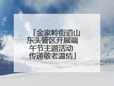 金家岭街道山东头管区开展端午节主题活动 传递敬老温情