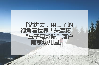 钻进去，用虫子的视角看世界！朱赢椿“虫子电影院”落户南京幼儿园