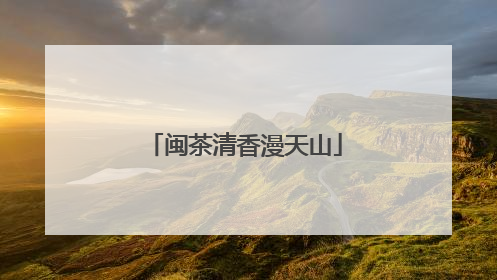 闽茶清香漫天山