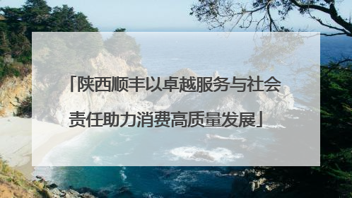 陕西顺丰以卓越服务与社会责任助力消费高质量发展