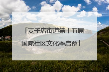 麦子店街道第十五届国际社区文化季启幕