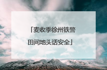 麦收季徐州铁警田间地头话安全