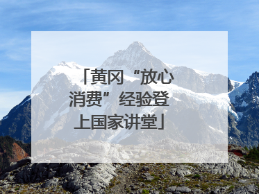 黄冈“放心消费”经验登上国家讲堂