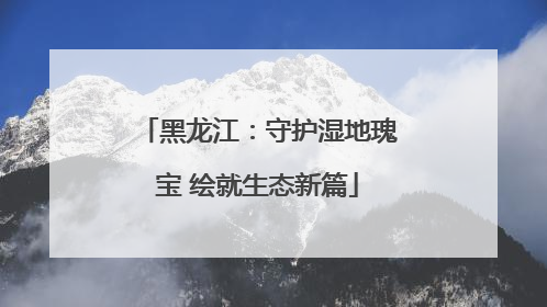 黑龙江：守护湿地瑰宝 绘就生态新篇