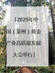 2025年中国（莱州）黄金产业高质量发展大会举行