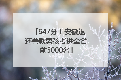 647分！安徽退还善款男孩考进全省前5000名
