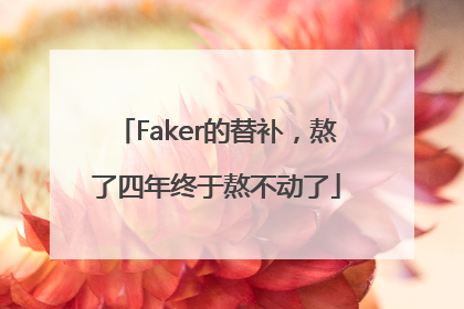 Faker的替补，熬了四年终于熬不动了